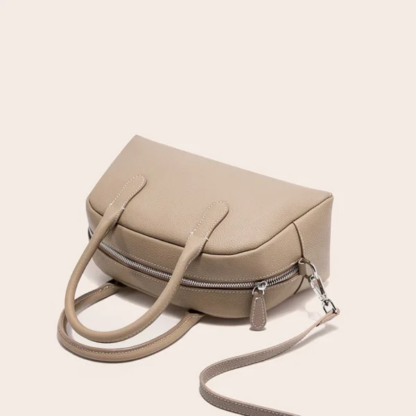 2023 New Boston Cowhide Female Bag Lady Fashion Daily Casual Shoulder Bag Girls Crossbody Messenger Commute Tote