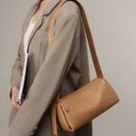 2023 New Fashion Simple Boston Bag Genuine Leather Women Tote Bag Large Capacity Handbag Ladies Fashion Shoulder Bag