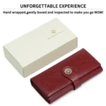 Fashion Genuine Leather Wallet Card Holder Female Long Purse Leather Female Clutch Wallets Zipper Purse Money Bag